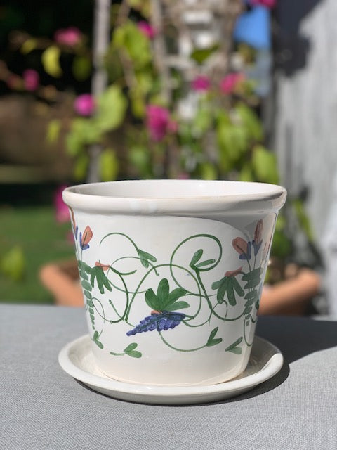Handcrafted ceramic herb pot