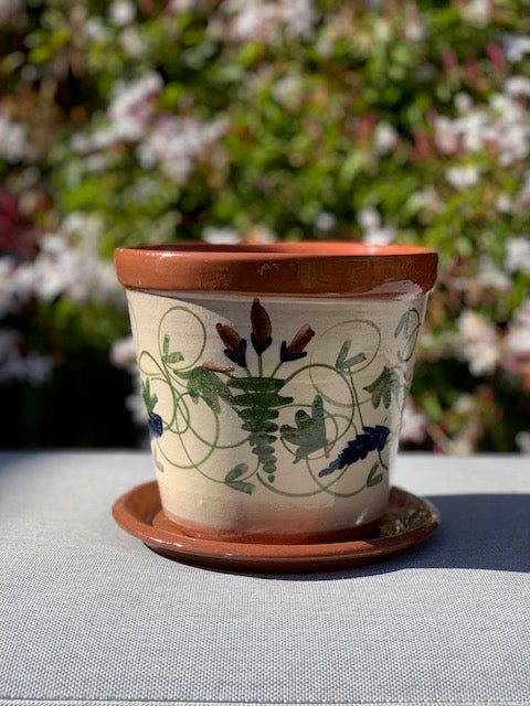 Handcrafted ceramic herb pot