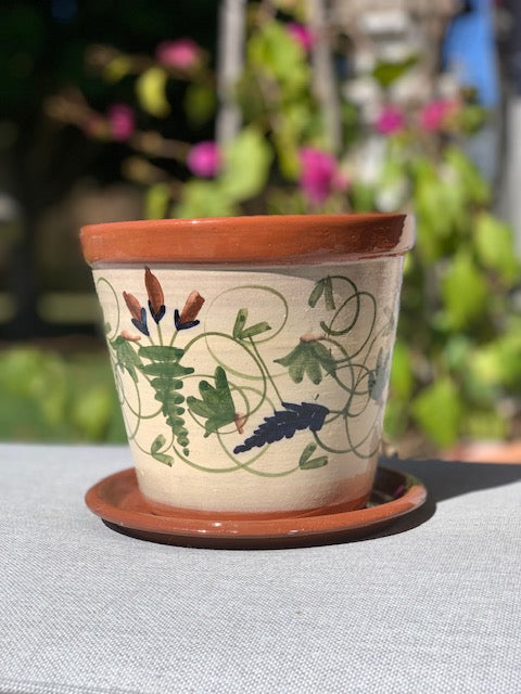 Handcrafted ceramic herb pot