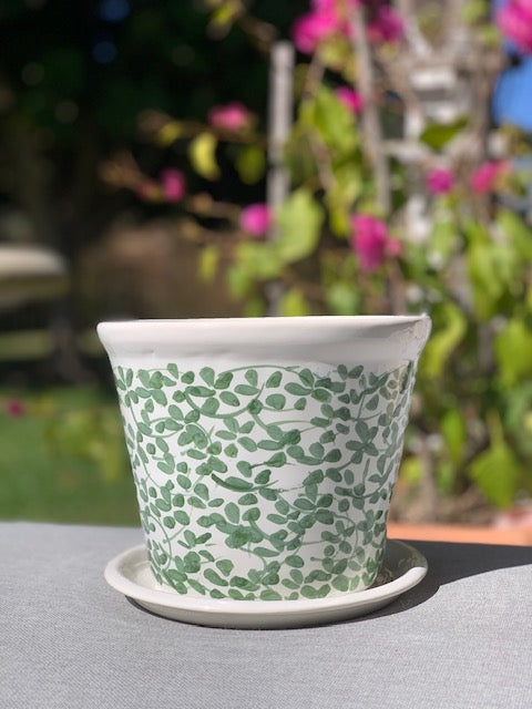 Handcrafted ceramic herb pot